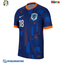 Fotballdrakt Herre Nederland Donyell Malen #18 Bortedrakt EM 2024 Kortermet